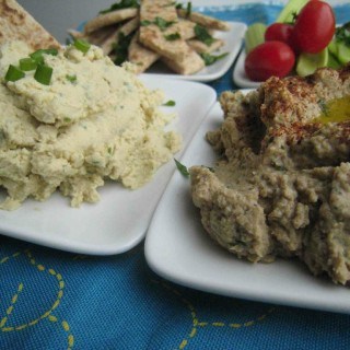 Scallion Hummus & Earthy Baba Ganoush – Party Platter Essentials