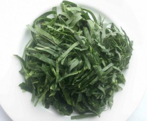 sliced collard greens