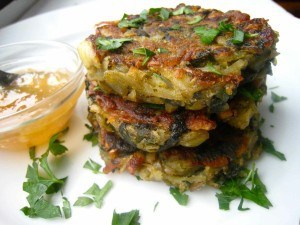 curried spinach potato pancake