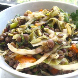 Crunchy Lentil Cabbage Salad