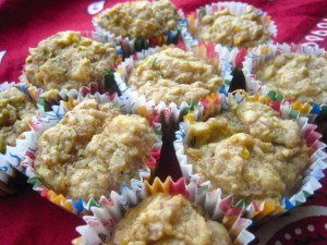 zucchini walnut mini-muffins