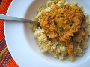 Simple Spiced Red Lentils