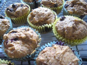 blueberry flaxseed muffins
