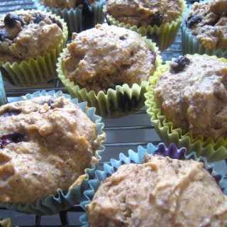 Blueberry Flaxseed Muffins
