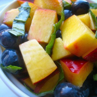 Nectarine Blueberry Basil Fruit Salad