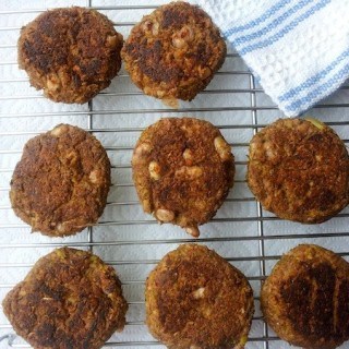 Broccoli Walnut & White Bean Patties