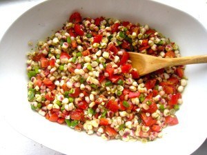 Corn Salad with Lemon Basil Dressing
