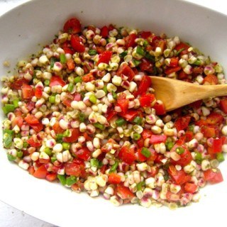 Fresh Corn Salad with Lemon Basil Dressing
