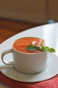 strawberry mango mint smoothie