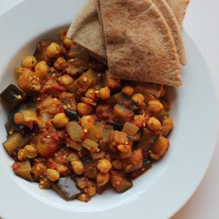 Simple Eggplant Chickpea Curry