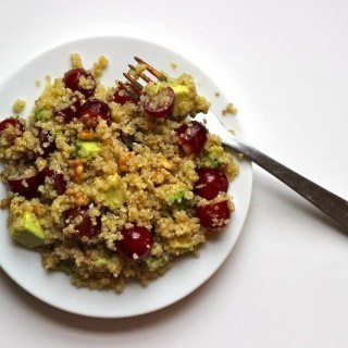 Quinoa Salad with Avocado and Red Grapes