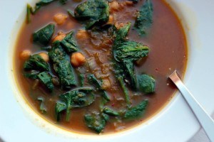 Spicy Chickpea Spinach Soup