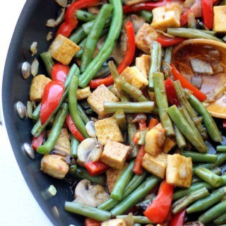 Sweet & Sour Green Bean Tofu Stir Fry