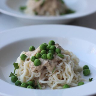 Tofu Shirataki Noodle Alfredo Experiment