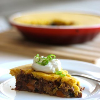 Vegan Black Bean & Seitan Tamale Pie