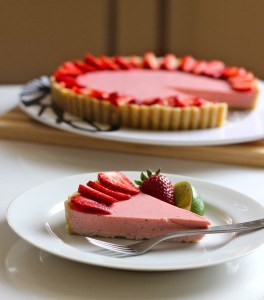 Silky Strawberry Lime Pie