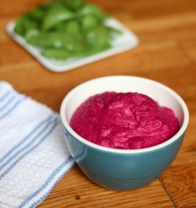 roasted beet and chickpea hummus