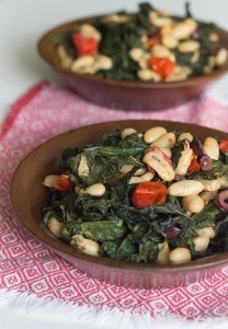 White Bean, Kale, Tomato Salad