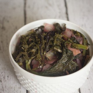 Quick Apple Cider Braised Greens