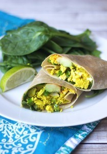 scrambled tofu breakfast burrito