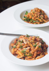 pasta with chickpeas