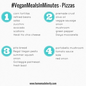 vegan meals in minutes - pizza
