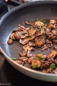 mushrooms cooking